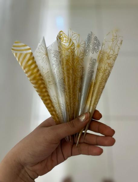 100 Pre Rolled Empty Ready To Use Frozen Silver Golden Cones